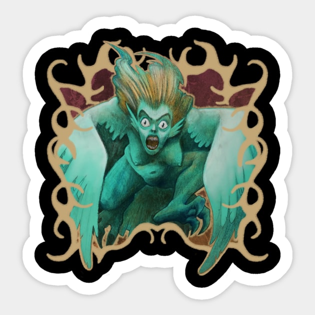 Popsurreal Harpy Sticker by SimonFagio